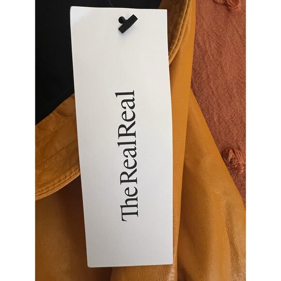 Proenza Schouler Asymmetrical Leather Lambskin Wool Trim Skirt Women’s Orange 10 - Picture 7 of 10